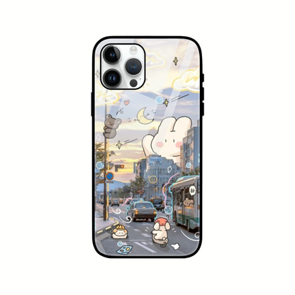 Kawaii Urban Sunset Phone Case - Adorable Street Art Design