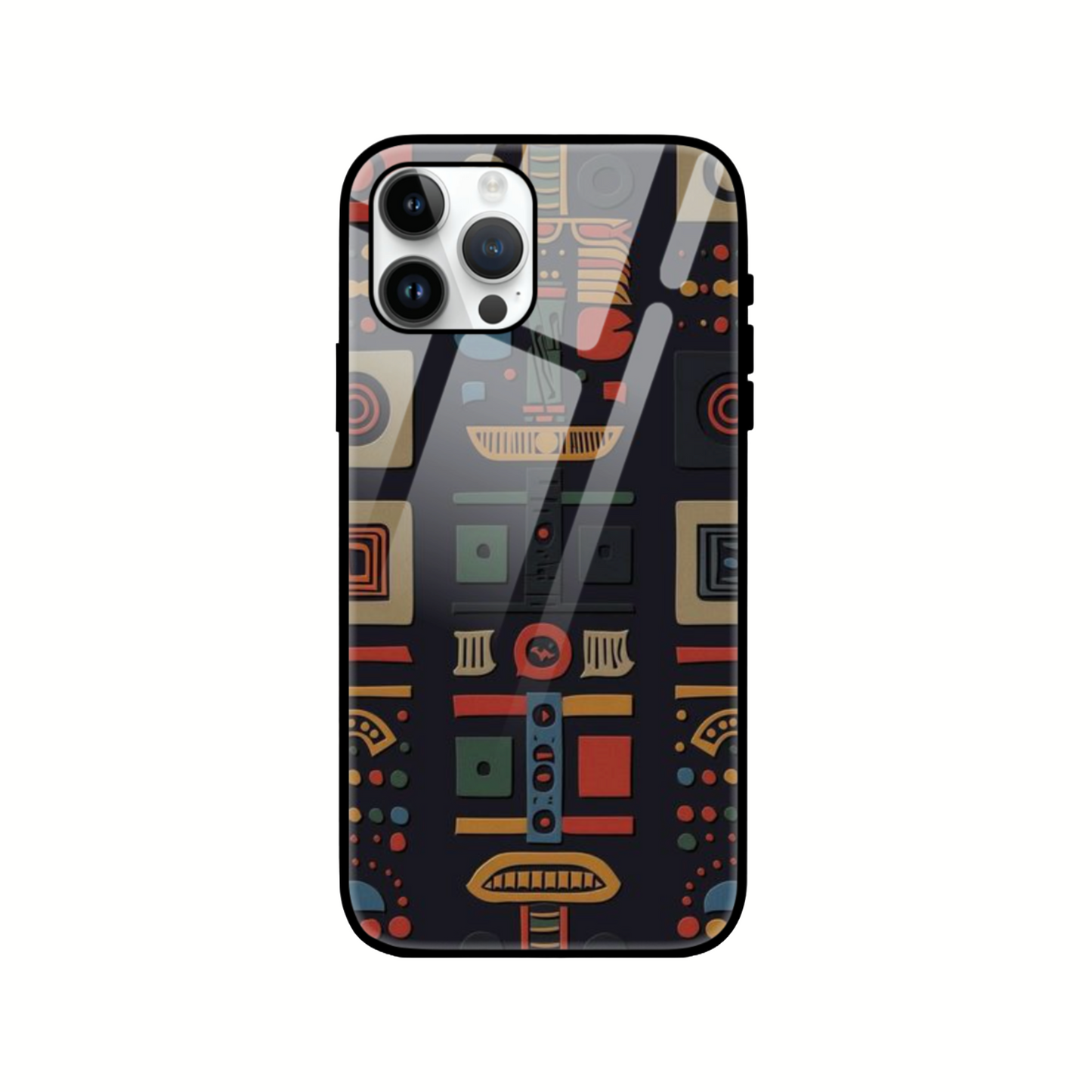 Glossy Tribal Abstract Art Phone Case – Sleek & Artistic Protection