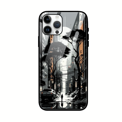 Urban Noir Cityscape Phone Case – Sleek, Artistic Protection