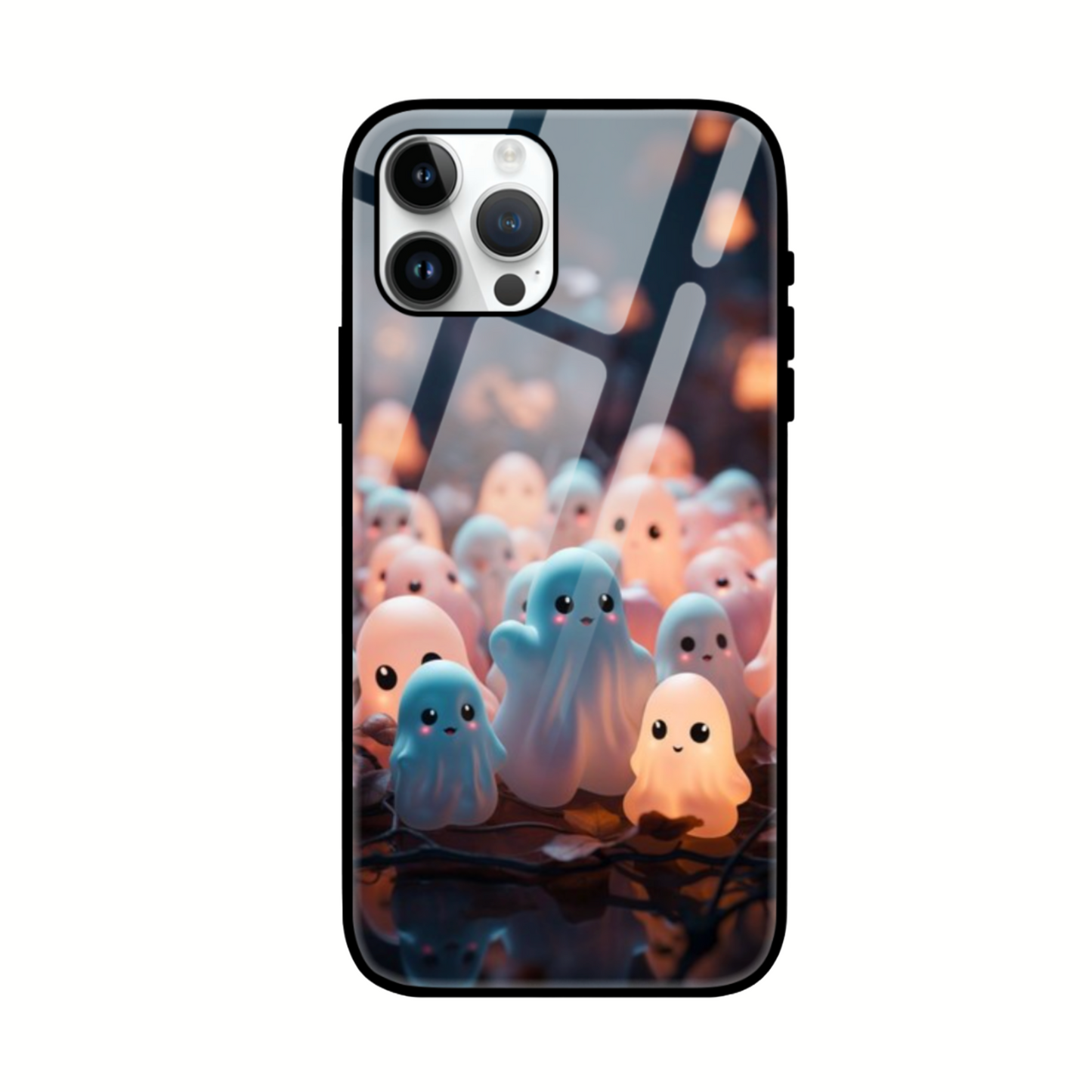 Glow-in-the-Dark Cute Ghost Phone Case – Protective & Stylish