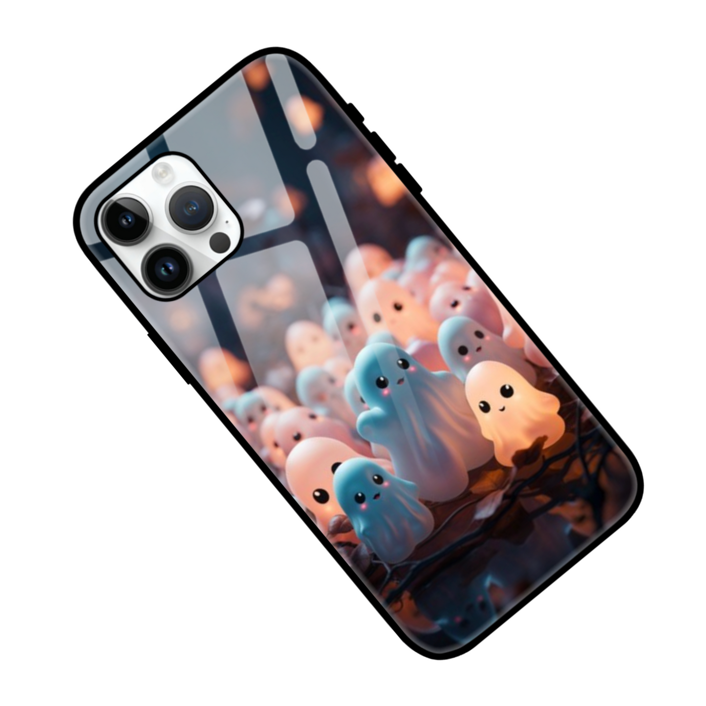 Glow-in-the-Dark Cute Ghost Phone Case – Protective & Stylish