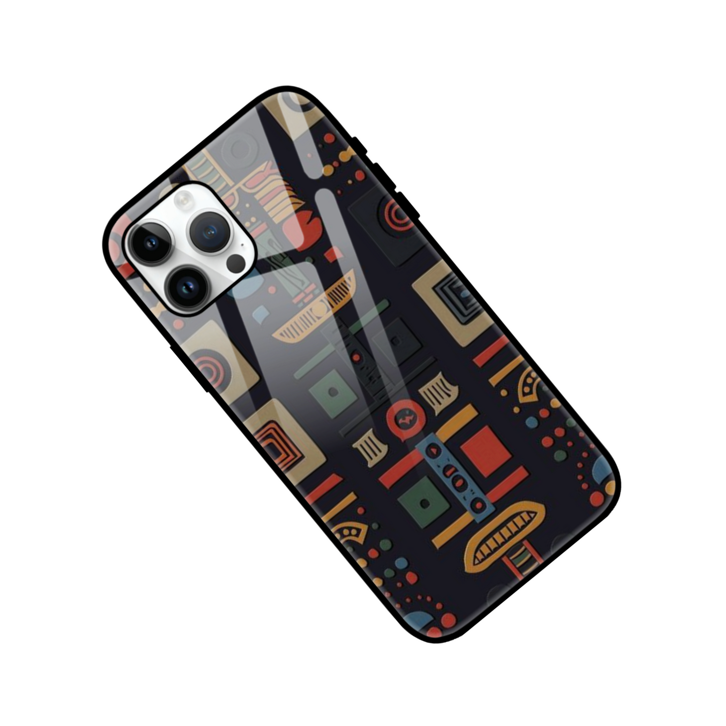 Glossy Tribal Abstract Art Phone Case – Sleek & Artistic Protection