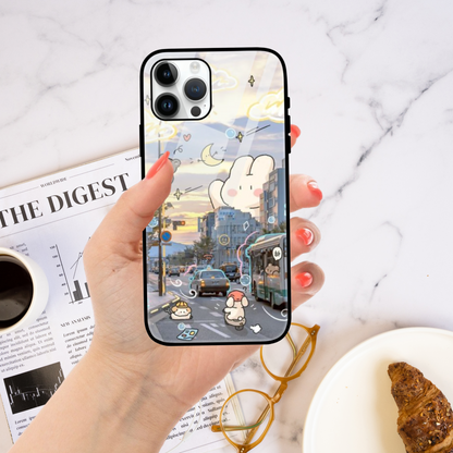 Kawaii Urban Sunset Phone Case - Adorable Street Art Design