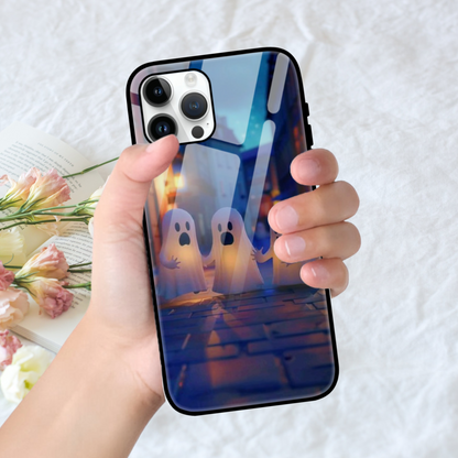 Playful Ghosts Street Scene Phone Case – Unique and Fun Design