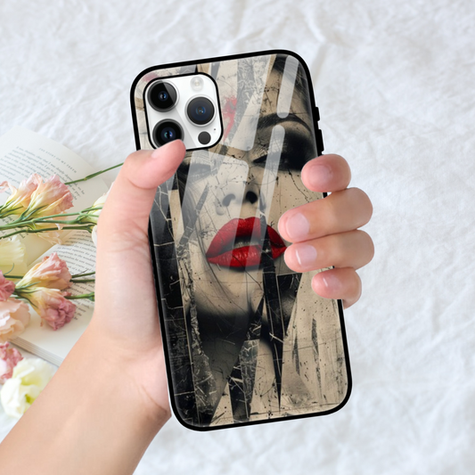 Abstract Red Lips Phone Case – Bold and Artistic Design